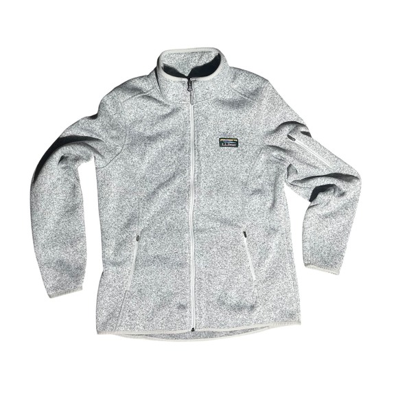 L.L.Bean Jackets & Blazers - L.L.Bean Gray Heathered Fleece Quarter Zip Pullover Jacket